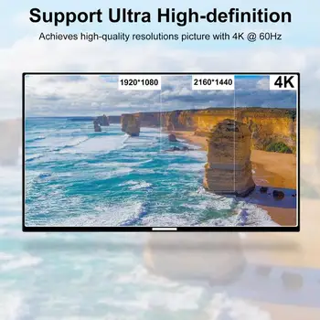 TESmart Dual-Monitor-KVM-Switch-2-Port (2 HDMI-Porte og 2 VGA-Porte) Opdateret 4K@60Hz KVM Switch HDMI med Ekstern Mikrofon