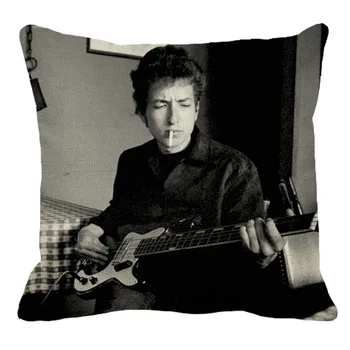 XUNYU 45cmX45cm Amerikanske sanger Bob Dylan Linned, Bomuld, Behagelig Pude Dække Hjem Sofa Dekoration Pude Dække YH145