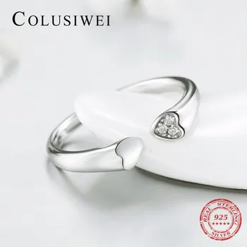 MODIAN 925 Sterling Sølv og Strålende Hjerte Ring Mode Enkelt og Klart AAAAA CZ Kvinder Engagement Ring Smykker