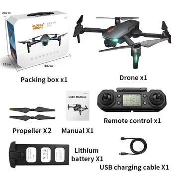 Global Drone 4K Profissional RC Dron 5G Wifi FPV videokameraet GPS-Droner med HD Kamera Højttaler legetøj til dreng VS sg906 antal E520
