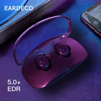 EARDECO TWS Hovedtelefoner In-ear Ægte Trådløse Øretelefoner Bas Bluetooth Hovedtelefon Håndfri Bluetooth Øretelefoner Headset Med Telefonen