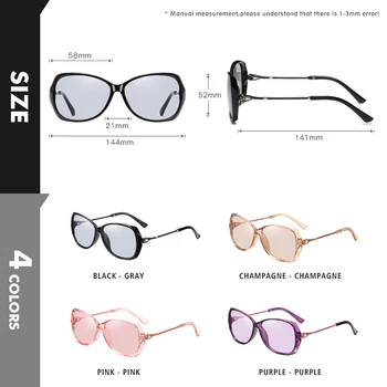 LIOUMO Fashion Kvinder Solbriller 2020 Fotokromisk Polariserede solbriller Dame, Anti-Blænding Sikkerheden Kørsel Goggle zonnebril heren