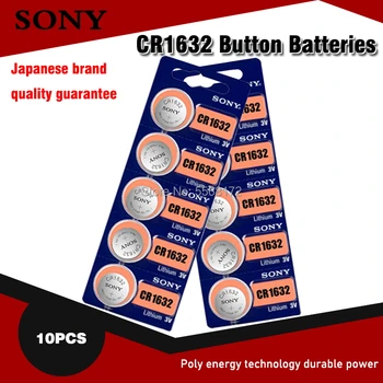 10pc/masse Til Sony Original batteritype batteriets levetid cr1632 Knap Celle Batteri Til Ure, Bil Fjernbetjening Nøgle cr 1632 ECR1632 GPCR1632 3v Lithium Batteri
