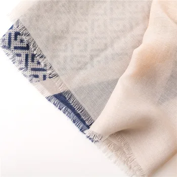 Damer Nye Mode Geometrisk Patchwork Frynser Viscose Sjal Tørklæde Efterår Og Vinter Lyddæmper Hovedbøjle Foulards Sjaal Wrap Hijab Forfang