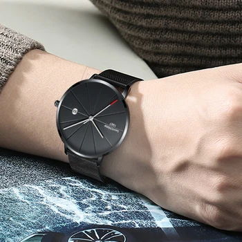 SWATCHTIME Mode Minimalistisk Ur Høj Quallity 40mm Relojes Unikke Ringe Design Japan Bevægelse Armbåndsur Mænd