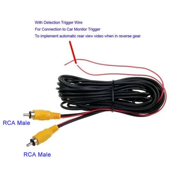 Bil-Video Kabel-15m RCA Omvendt bagfra Backup-Kamera Video-Kabel Ledning Parkering forlænger Ledning engros