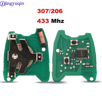 Jingyuqin 2 Knapper SPØRGE Fjernbetjeningen Fob Controller For PEUGEOT 206 OG 307 433MHZ Med PCF7961 Transponder Chip