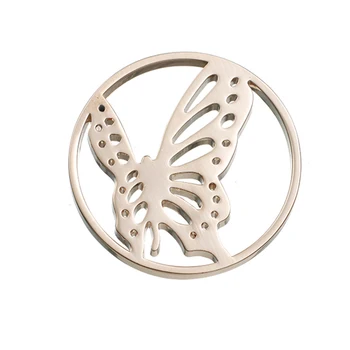 Legenstar 2018 Nye Design Min Mønt 33mm Zink Alloy Butterfly Mønt til 35mm Ramme Guld/hvid Guld /rhodineret DIY Smykker
