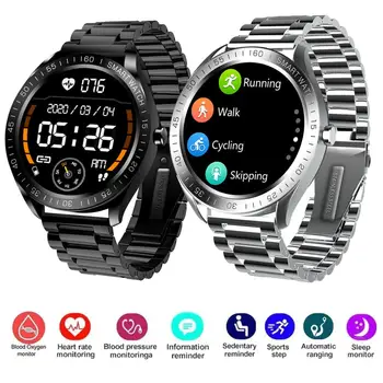 Mænd ' s Smart Ur Luksus Business Armbåndsur Sund Skærm Multi Sport Fitness Tracker Bluetooth Påmindelse Stål/Gummi Rem
