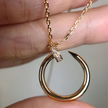 2021 Nye Seiko søm halskæde kvindelige design geometriske kravebenet kæde Krystaller Fra Swarovskis OL pendler C-formet vilde halskæde