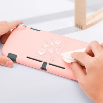Pink Blød Silikone Case til Nintendo Skifte Lite Ergonomisk Non-slip Beskyttende Hud Dækning for NS Skifte Lite Mini Konsol