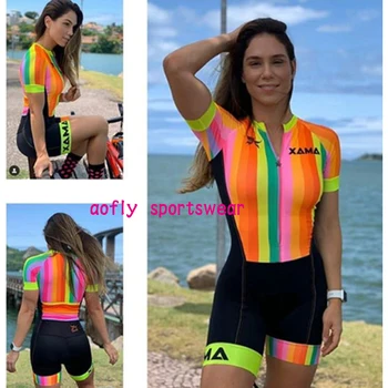 2020 Xama PRO Kvindelige Cykling Passer til Mænd, er Triathlon Sæt Maillot Ropa Ciclismo Cykel Jersey Tøj Skinsuit Gel Pad Pink