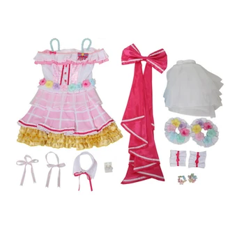 Maruyama Aya Animationsfilm Bang Drøm! Cosplay Kostume Maruyama Aya Cosplay Kostumer, Halloween Tøj Til Kvinder Pink Kjoler+Pannier