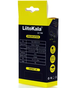 2019 Liitokala Lii-100 1,2 V / 3 V / 3,7 V / 4.25 V 18650/26650/18350/16340/18500/AA/AAA-batteri Oplader lii100 5V 2A EU Stik