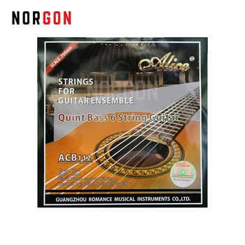 Alice Klassisk Quint Bas Guitar 0.32-0.61 for Ensembler Dele, Tilbehør 6 string Nylon forsølvet Kobber Viklet ACB112