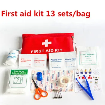 13Pcs/Set Nødsituation overlevelse taske Familie First Aid Kit Sport Travel kits Hjem Medicinske Taske Offentlig Bil førstehjælp Taske Hot Salg