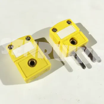 K Type MiniThermocouple stik , termoelement stik,fladskærms pin-kode,gul farve , høj kvalitet