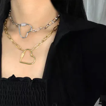 Halskæde til kvinder zircon spiral spænde vedhæng halskæde Armbånd nyeste design charme smykker punk boheme kort halskæde
