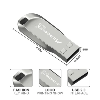 Hot salg metal USB Flash Drive 4gb 8gb 16gb flash-disk Pendrive, 32gb, 64gb memory stick USB 3.0 Flash USB-Stick, pen-drev