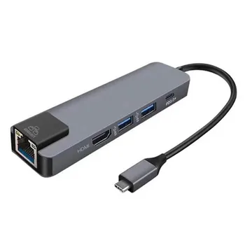 Type-C-HUB USB-C switch, Multi-funktion Plug and play-Mac OS RJ45 adaptere USB-C Windows, Mac Book Pro-HD-4K-PD opladning HDMI-port