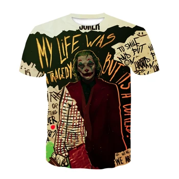 2020 Nye Mænd T-Shirt Skitse Klovn 3D Printet T-Shirt Mænd Joker Ansigt Afslappet O-hals Mandlige Tshirt Klovn kortærmede Toppe Joke