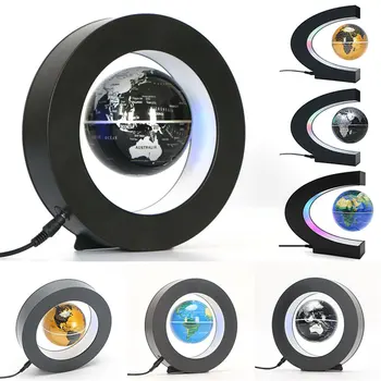 Magnetisk Levitation Verden Nat Lys Flydende Verden Kort Ball Lampe Cool Belysning Office Til Hjemmet Dekoration Terrestriske Globe Lampe