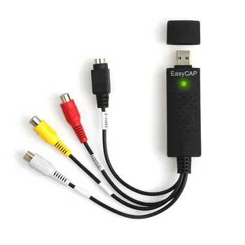Praktiske USB 2.0-Vhs Til Dvd Konverter Lyd Video Capture Kit, Scart Phono Kabel Til Win10 Høj Ydeevne