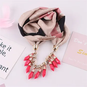 2019 Multi-stil erklæring smykker shell og kæde halskæde tørklæde kvinder hals tørklæder foulard femme damer