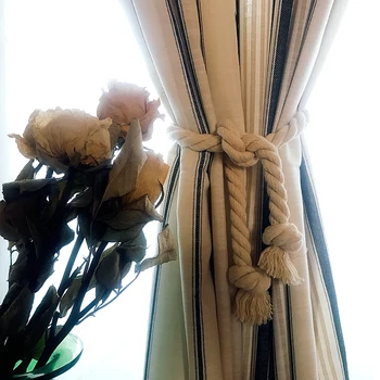 2STK Nordiske gardin tie-backs&kvaster kreative stue, soveværelse gardin reb bindende gardin tilbehør