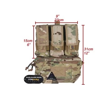 Emerson MOLLE Assault Pack Panel Multicam AOR2 Plate Carrier Tilbage Pose med M4 M16 5.56 Magasin Etui til CPC-AVS JPC 2.0 Vest