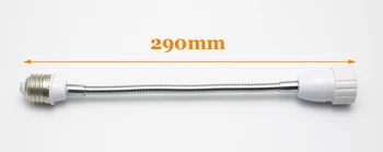 PRODEM 1 PAKKE fleksibel E27 GU10 converter fatning skrue stik til GU5.3 290mm