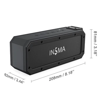 INSMA S400 PLUS 40W bluetooth Højttaler NFC-Bærbare Højttalere IPX7 Vandtæt Subwoofer Udendørs TWS Ghettoblaster Trådløse Højttalere