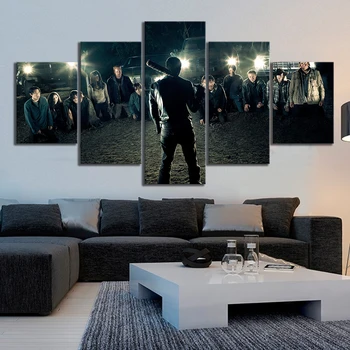 5 Stykke Lærred Maleri The Walking Dead Film Plakat HD-Billeder Væg Kunst Dekorative Malerier til stuen Wall Decor