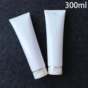 300g Hvid Plast Creme Soft Flaske med 300 ml Ansigts Sæbe, Lotion Rør Shampoo Squeeze Container Hotel Levering Gratis Fragt