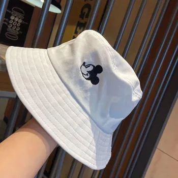 Mickey Spand Hatte Mickey Kvinder Koreansk Stil Bucket Hat Dame Bomuld Kvinder Hatte Pige Fiskeren Hat Bomuld