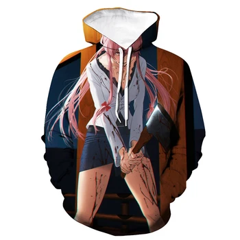 Ny Fremtid Mejeri Hættetrøjer Animationsfilm Mirai Nikki 3D-Print Hætte Sweatshirt Mænd Kvinder Harajuku Hip Hop Pullover Hoodie Toppe Mandlige Pels