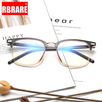 RBRARE 2021 Nye Retro Square Frame Briller til Mænd, Store Anti-blå Lys Fladskærms Spejl Læsning Briller Gafas De Trabajo Hombre