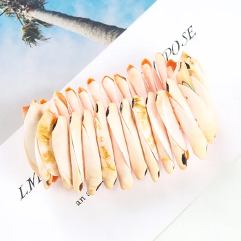 Naturlige Cowry Armbånd Smykker Sea Shell Armbånd til Kvinder Smykker Gaver Conch Charme Armbånd Boheme Sommer Strand Smykker