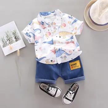 Baby Boy Tøj Sæt Casual Sport, der Passer Trykte T-shirt, Shorts om Sommeren Kostume Børn Træningsdragt Piger, Tøj, Udstyr