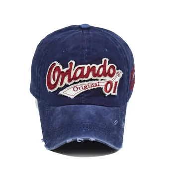USPOP 2019 kvinder mænd vaskbar denim baseball caps Orlando brev broderet baseball cap bomuld baseball hatte unisex visir caps