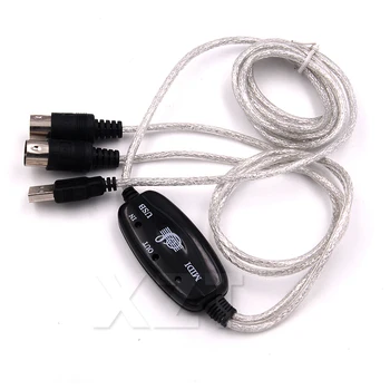 1stk USB IN-OUT MIDI-Kabel Konverter PC til Musik Keyboard Adapter Ledning nyeste hot salg