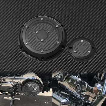 Motorcykel CNC-Derby Dække Timing Timer Dækker 6 huller Sort Krom Alu Sæt Til Harley Sportster XL 883 1200 2004-2016 XR