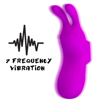 Toysdance Finger Vibrator Til Kvinder 7 Frekvens Super Kraftfuld Kanin Vibratorer Voksen Sex Legetøj Genopladeligt Klitoris Massager