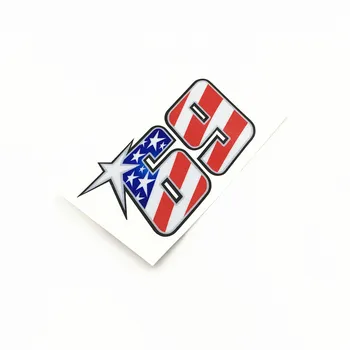 12*6.8 cm AMERIKANSKE Flag 69 Mærkat Reflekterende Motorcykel Hjelm Decals Bil Klistermærker Kofangere for Nicky Hayden 69