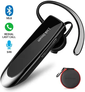 Bluetooth headset Link Drøm Trådløst Headset med Mic 24 timer Taletid Hands-Free in-Ear Hovedtelefoner er Kompatibel med iPhone Samsun