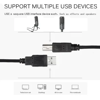Forsølvet Mikrofon-Stik USB-Kabel, Sort Velegnet til Audio Technica AT2020USB+ plus Kondensator Mikrofon Dele af Musikken