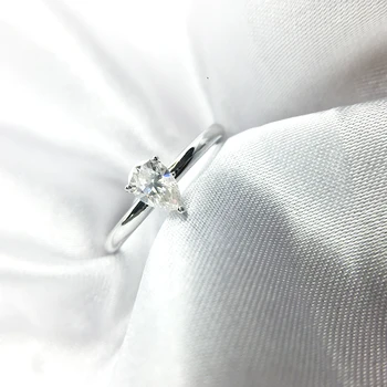 AEAW 0.5 ct Pære Skåret for Evigt Strålende Moissanite Engagement Ring 925 Splint Unikke Moissanite Bryllup Brude Ring For Kvinder