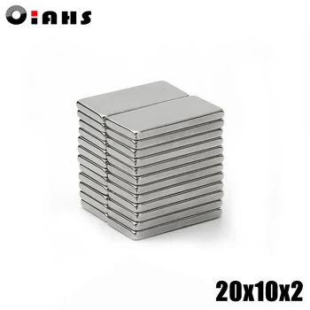 50stk 20x10x2 Neodym-Magnet 20*10*2 mm N35 NdFeB Blok Super Stærk Stærk Permanent Magnetiske imanes Blok