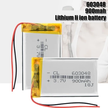 3,7 V Lipo celler 603048 900mah Lithium-Polymer Genopladeligt Batteri Til MP3-MP4, GPS, Bluetooth headset LED-Lamper Selfie Pinde