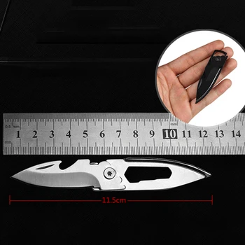 Mini Mp Folde Kniv nøglering Multi-Funktionelle Værktøj Nøgle Lomme Brev Camp Udendørs Pare Skrællekniv Skræl Parcel åben